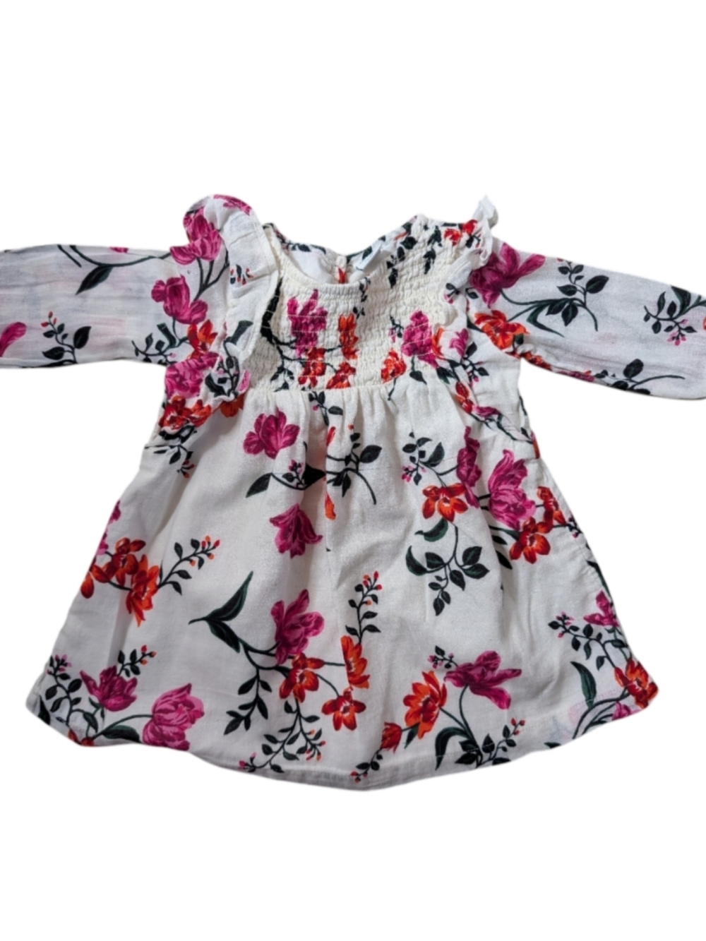 Old Navy Long Sleeve Infant Floral Dress Size 6-9 Months